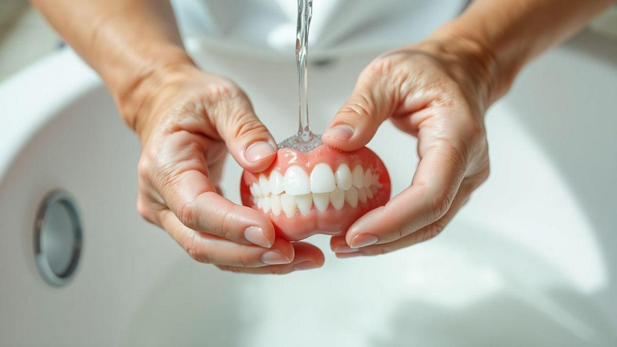 Cuidados com prótese dentária em idosos: limpeza e manutenção
